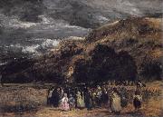 David Cox A Welsh Funeral oil painting picture wholesale